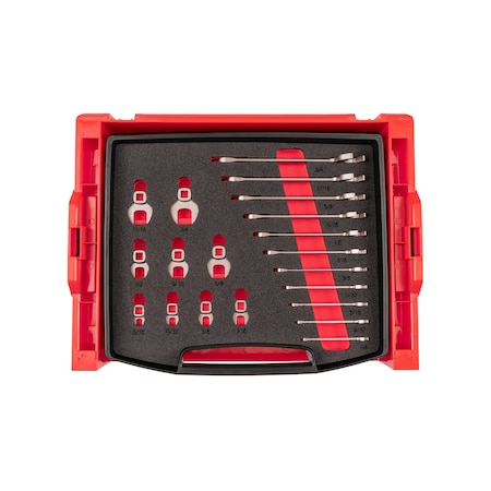 Tekton Crowfoot Wrench Set, SAE, 20 pcs, Satin Nickel OLB94206